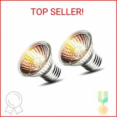 KOHEOPT 2-Pack 50W UVA Bulbs, Light Turtle Heat Lamp for Reptiles and Amphibian