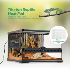 Reptile Heat Pad – Adjustable Temperature under Tank Heater for 10-20Gal/30-40Ga