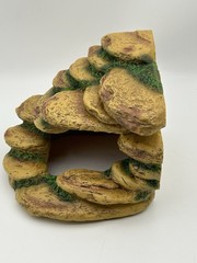 Borlech Reptile Tank Hideouts Cave Habitat Decor Aquarium Terrarium Faux Rock