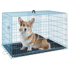 Dog Crate Dog Cage Pet Crate for Large Dogs Folding Metal Pet Cage Double Door