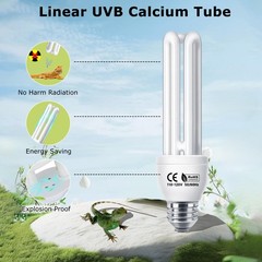 Egg Linear UVA UVB Lamp 10.0 23W, Desert Habitat Lighting, Compact Terrarium …