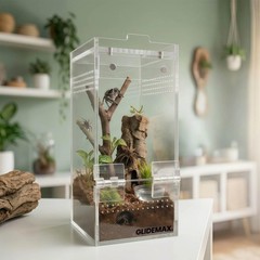 Glidemax Jumping Spider Enclosure | 3x3x6 Acrylic Habitat