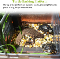 Turtle Basking Platform, Tortoise Floating Dock Reptiles Habitat Climbing Ram…
