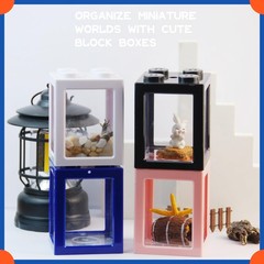 Mini Sea Monkey Tank, Small Shrimp Tank Stackable Mini Aquariums for Fairy Sh…