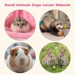 Guinea Pig Hideout, Small Animal Hideout Corner Fleece Tent with Hammock