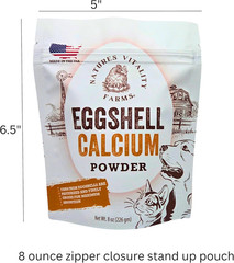 8 Oz Pure U.S.A. Eggshell Powder for Dogs/Cats, Finely Ground, Calcium Supplemen