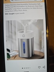 Feekaa Stainless Steel Humidifier, 4L/1Gal Cool Mist Humidifier. New Open Box