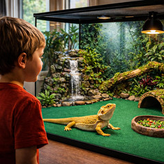 47″ X 24″ Large Reptile Carpet Terrarium Liner Bedding Reptile Substrate Mat Tan