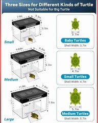 Adjustable Turtle Basking Platform 7.9×5.5×5.5 Inch Acrylic Topper Dock Small