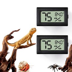 Rectangle Reptile Thermometer and Humidity Gauge for Terrarium Accessories