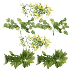 6 Pcs Reptile Terrarium Vines Hanging Plants for Tank Fake Reptiles