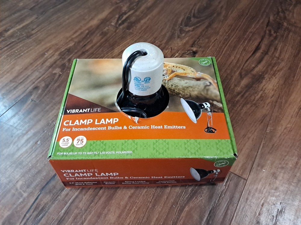 Vibrant Life Reptile Terrarium Clamp Lamp with On/Off Switch 5.5″