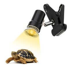 Reptile Heat Lamp Rotatable Turtle Heating Light with 50W UVA UVB Heat Bulb Simu