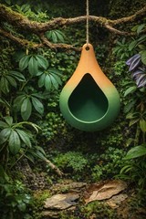 Raindrop Crested Gecko Hanging Coconut Hide Med Size 3D Printed Gradient PLA