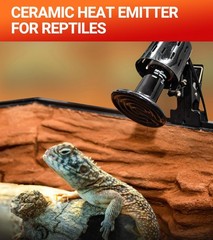 100W Reptile Heat Lamp 2-Pack Ceramic Emitter Bulbs for Terrarium, Turtle, Lizar