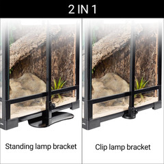 REPTI ZOO Reptile Dual Lamp Stand Adjustable Light Holder Lamp Hanging Bracket M