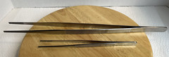 Large Stainless Forceps Aquarium Planting Snake Feeding 2pc Set Lot