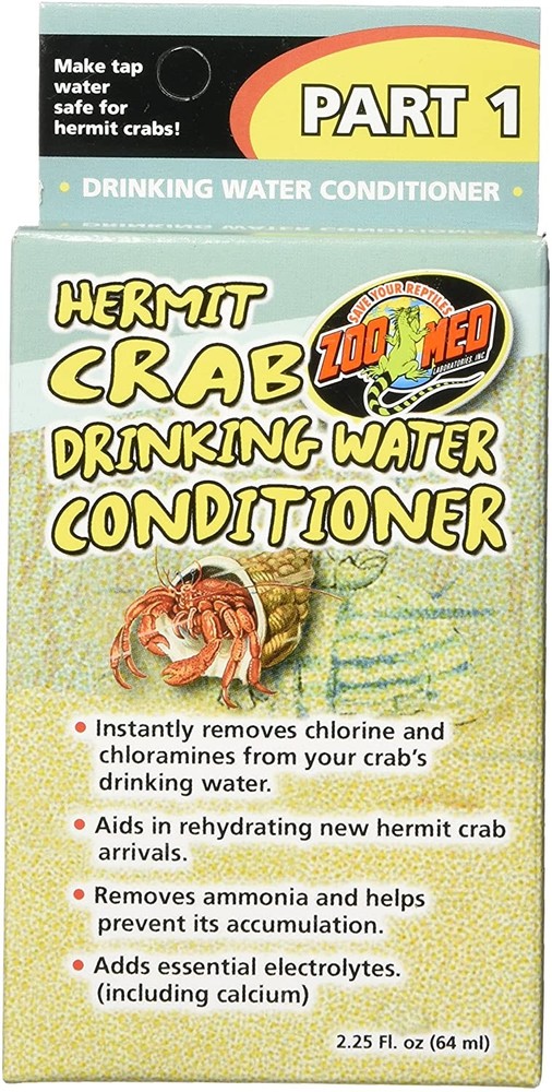 Zoo Med Hermit Crab Drinking Water Conditioner Instantly Removes Chorine 2.25-Oz