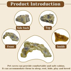 Hamiledyi Reptile Hides Large Simulation Rock Reptile Cave Hideouts Terrarium…