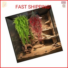 PINVNBY 2 Pack Reptile Plants Terrarium Hanging Fake Vines with Suction Cup Arti