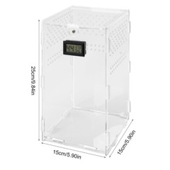 Insect Feeding Box Clear Acrylic Container Terrariums for Spiders Reptiles