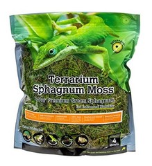 Galápagos (05213) Terrarium Green Sphagnum Moss, Natural, 4 Assorted Sizes