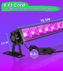 2 Pack 42W LED Black Light Bar, Blacklight with 6FT 2,