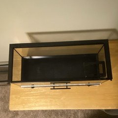 Glass Reptile Terrarium Tank w/ Mesh Screen Top Lid & Access Door, Black